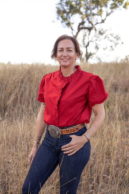 Black Colt Clothing - Laura Shirt - Maroon