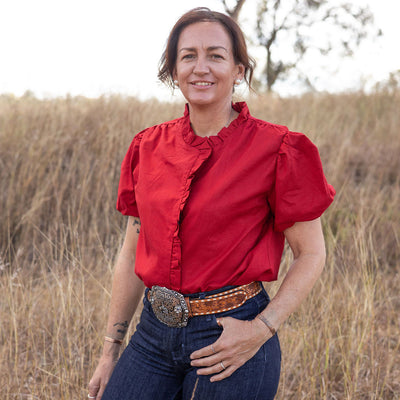 Black Colt Clothing - Laura Shirt - Maroon