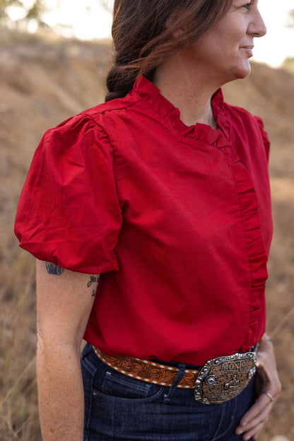 Black Colt Clothing - Laura Shirt - Maroon
