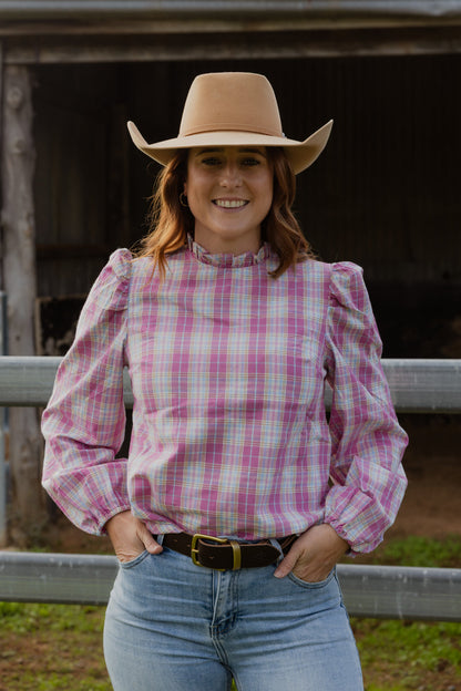 Black Colt Clothing - Brooke Pink Check