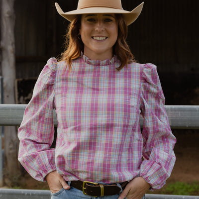 Black Colt Clothing - Brooke Pink Check