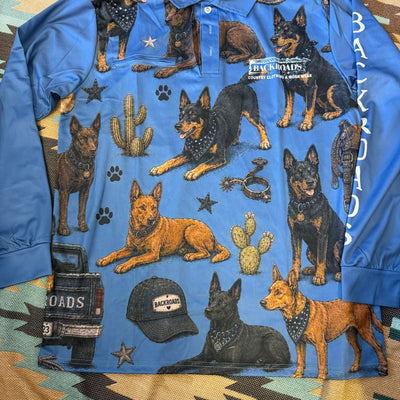 Backroads Fishing Shirt - New Western Kelpies Blue