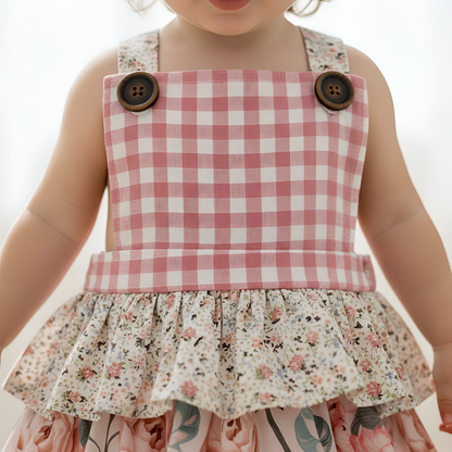 Love Henry Baby Girl's Frilly Playsuit - Pretty Blossom