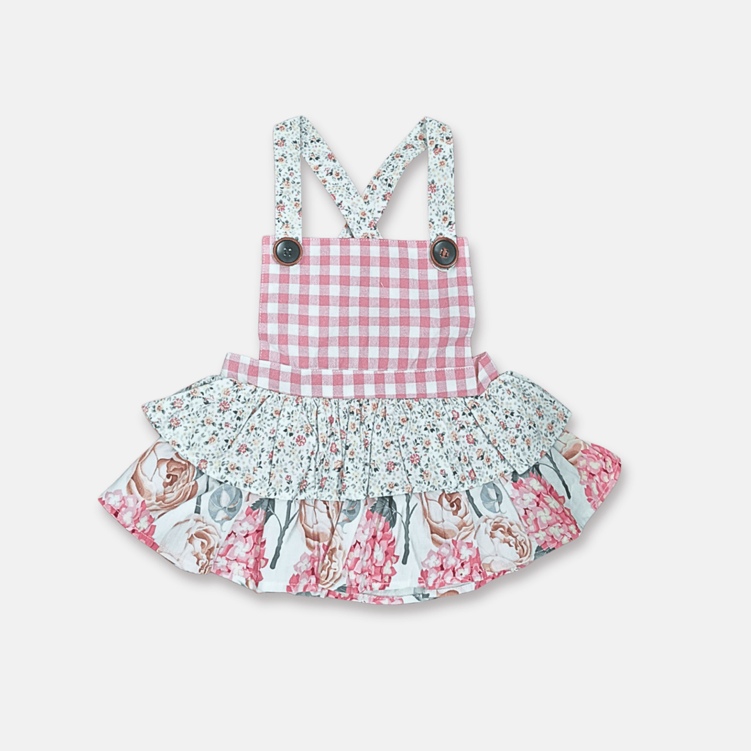 Love Henry Baby Girl's Frilly Playsuit - Pretty Blossom
