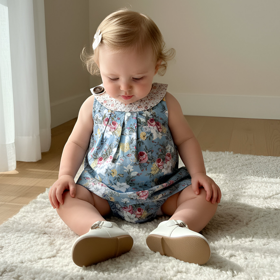 Love Henry Baby Girls Sofia Playsuit - Blue Blossom