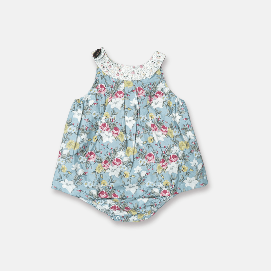 Love Henry Baby Girls Sofia Playsuit - Blue Blossom