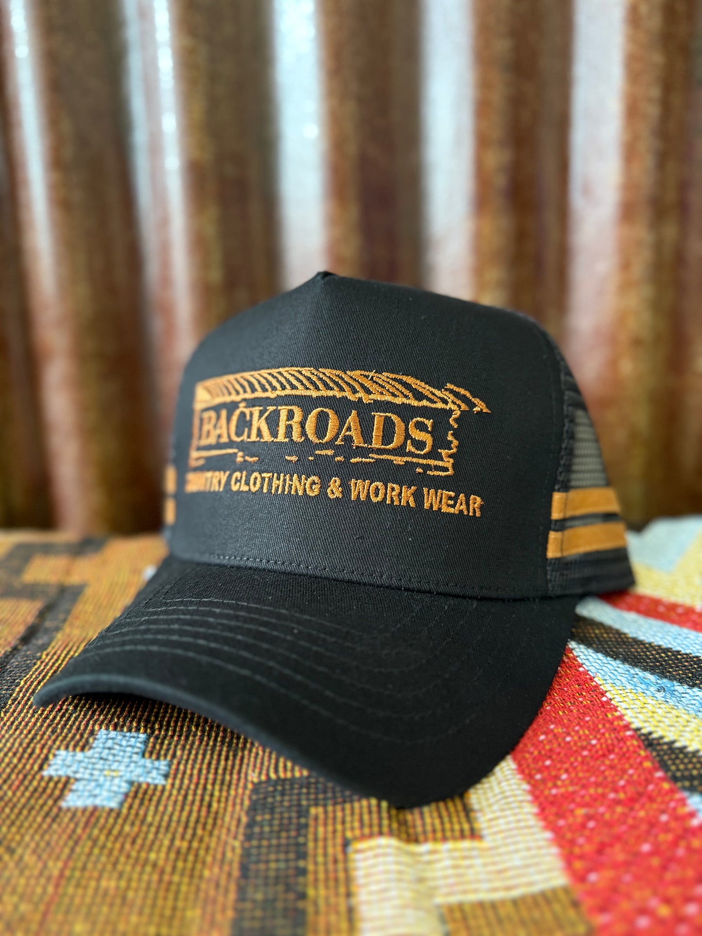 Backroads Cap - Black & Tan