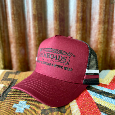 Backroads Cap - Maroon & Black