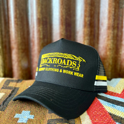 Backroads Cap - Black & Yellow