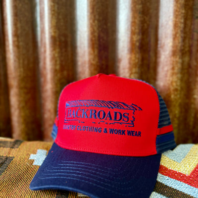 Backroads Cap -  Red Navy