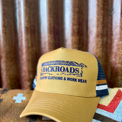 Backroads Cap -  Gold Navy