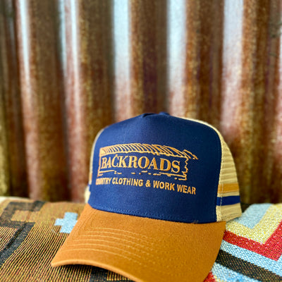 Backroads Cap -  Navy, Tan & Cream