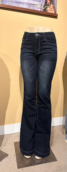 CC Western Womens Carissa Classic Trouser - Dark Wash