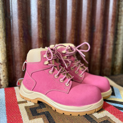 Rossi Boots Hope Side Zip Safety Boot - Pink