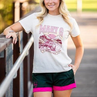 MaryG - Old School - Heritage Green - Hot Pink Panel