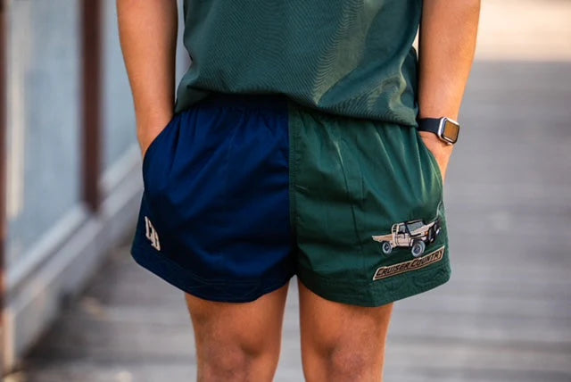 Crowbar Pauly Mens Cruiser Short - French Navy - Heritage Green