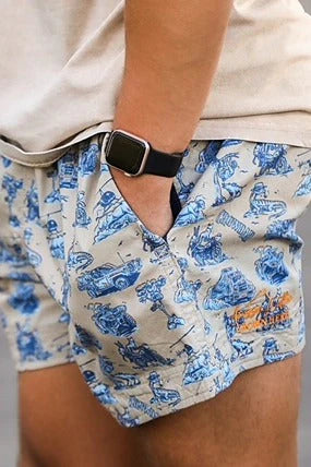 Crowbar Pauly - Mens Australian Cotton - Happy Days Beige | True Blue short