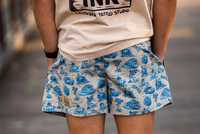 Crowbar Pauly - Mens Australian Cotton - Happy Days Beige | True Blue short
