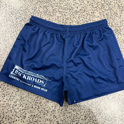 Backroads Footy Shorts - Navy