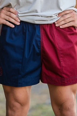 Crowbar Pauly (Mens) Harlequin Drill Short French Navy | Ochre