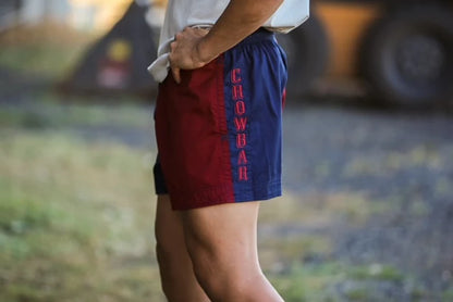 Crowbar Pauly (Mens) Harlequin Drill Short French Navy | Ochre