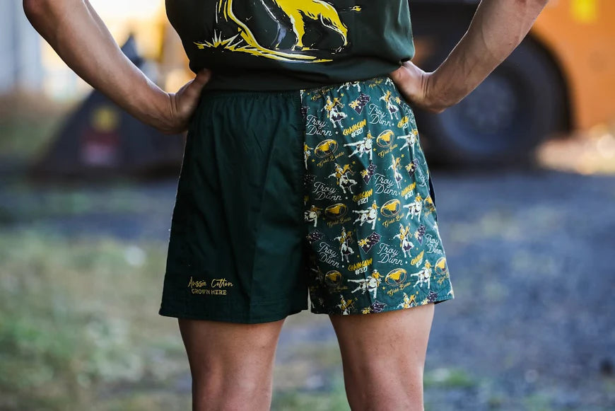 Crowbar Pauly - Mens Australian Cotton - Harlequin Drill Short Heritage Green | Chainsaw