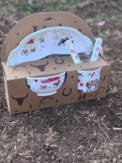 Little Windmill Clothing Co. "Farm Yard" 5 Piece Melamine Dinner Set (Copy)