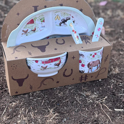 Little Windmill Clothing Co. "Farm Yard" 5 Piece Melamine Dinner Set (Copy)