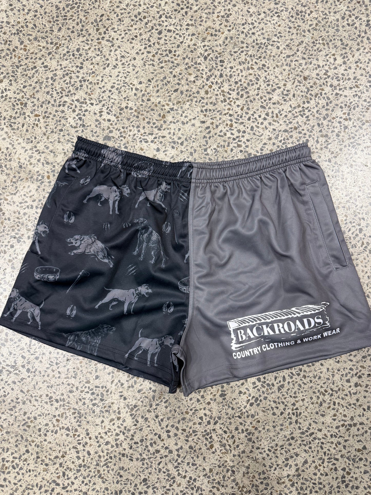 Backroads Footy Shorts - Pigging