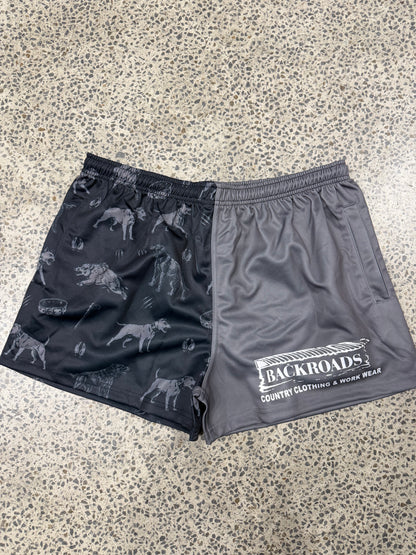 Backroads Footy Shorts - Pigging