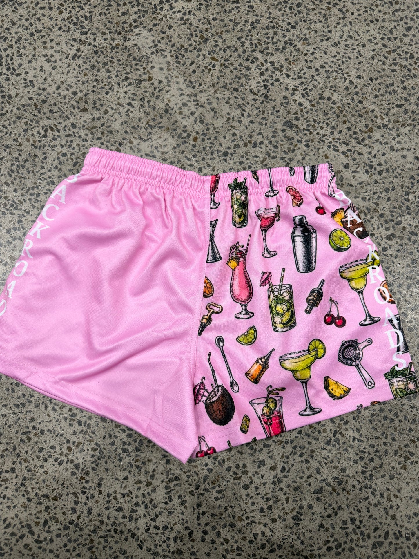 Backroads Footy Shorts - Pink Cocktail