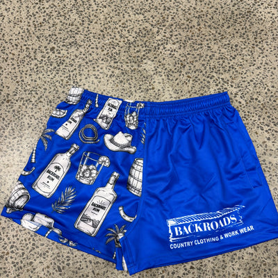 Backroads Footy Shorts - Tropical Rum