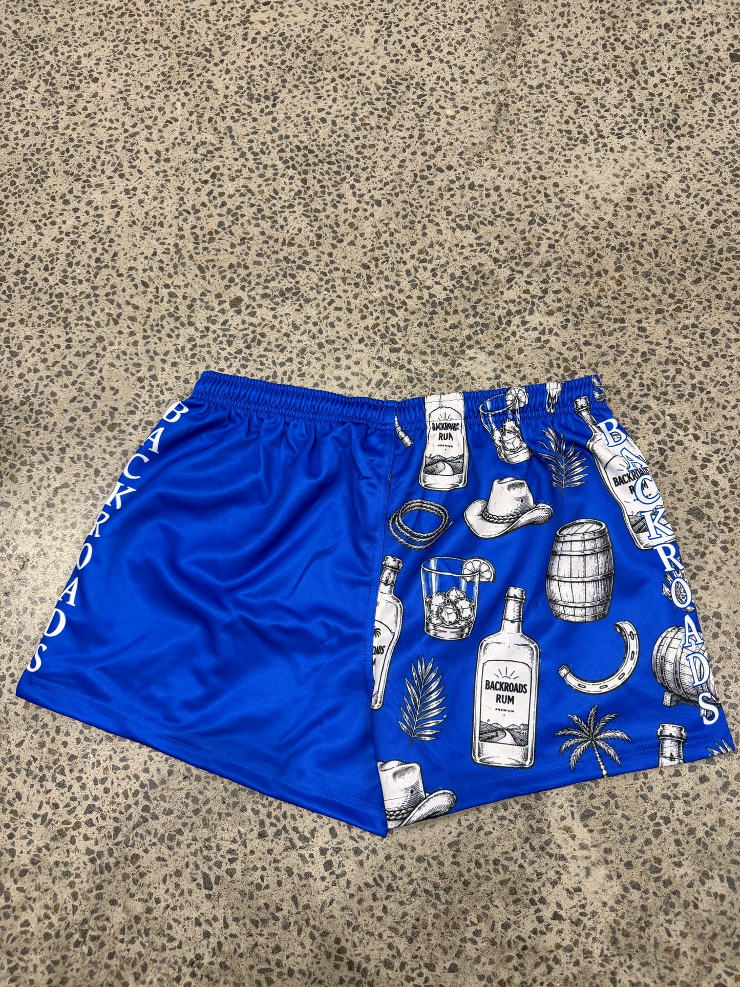 Backroads Footy Shorts - Tropical Rum