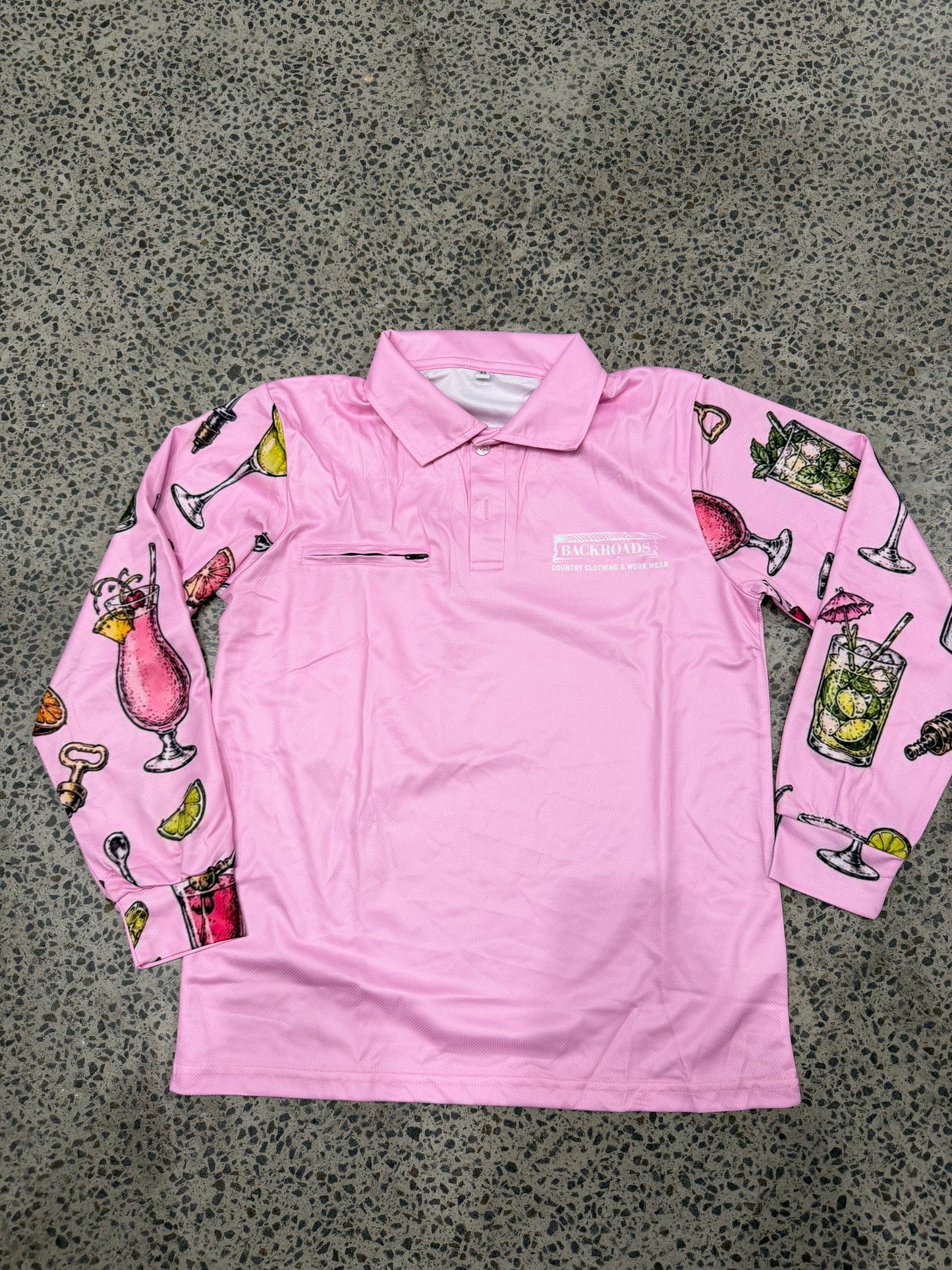 Backroads Fishing Shirt -  Pink Cocktails