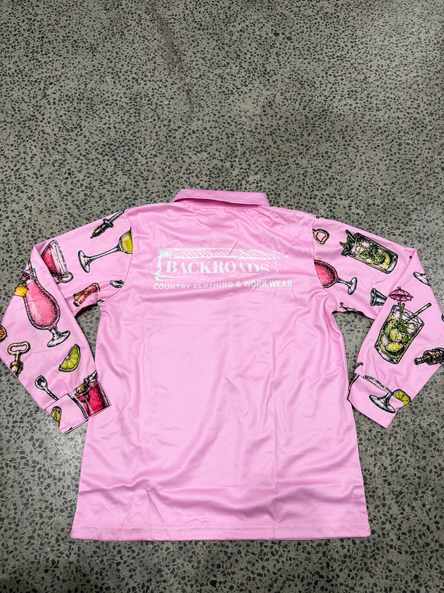 Backroads Fishing Shirt -  Pink Cocktails