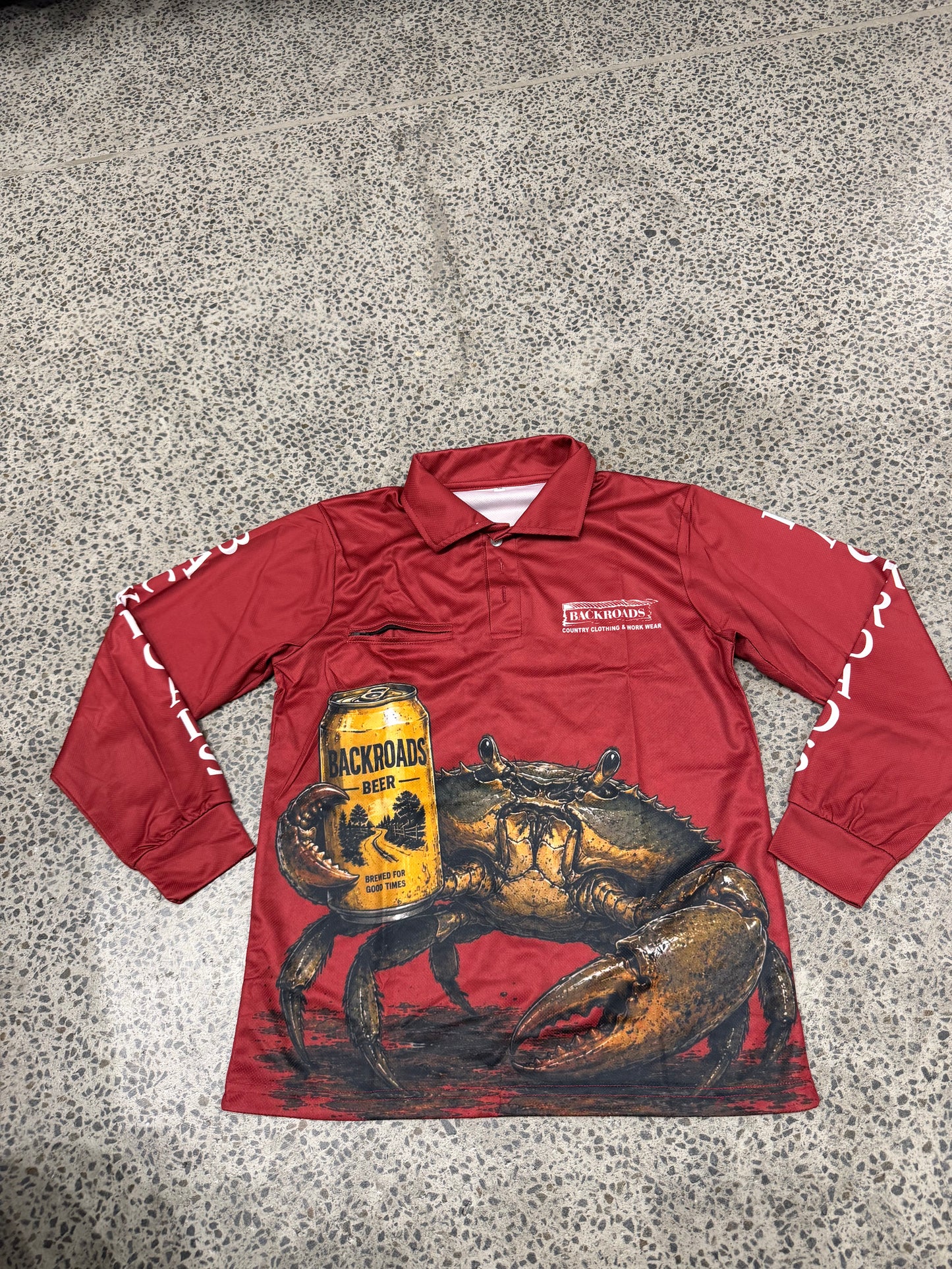 Backroads Fishing Shirt -  Crabbing Backroads Beer