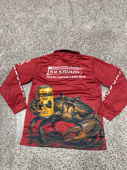 Backroads Fishing Shirt -  Crabbing Backroads Beer