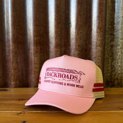 Backroads Cap - Pink Red Beige