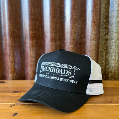 Backroads Cap - Black White