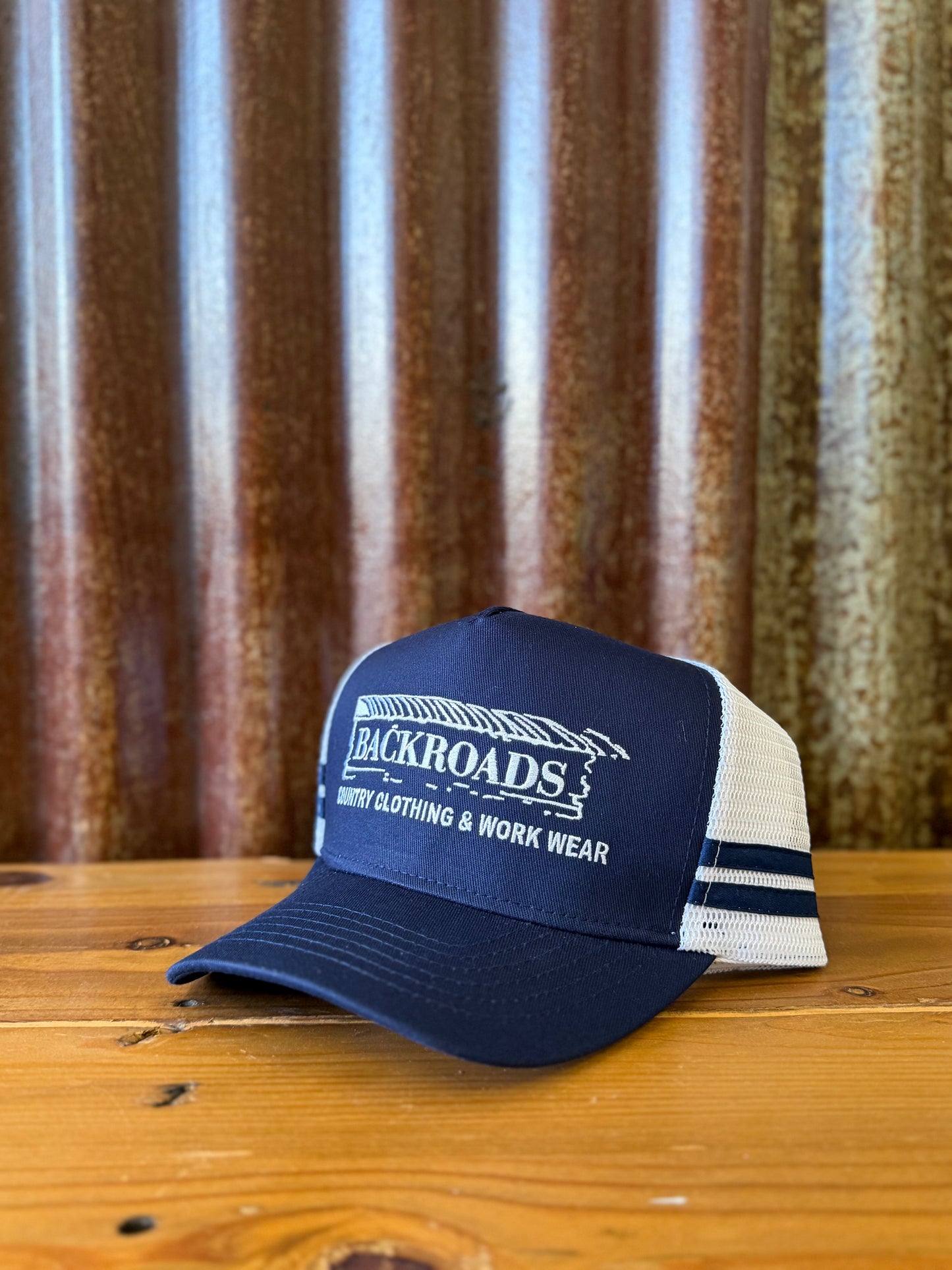 Backroads Cap - Navy White