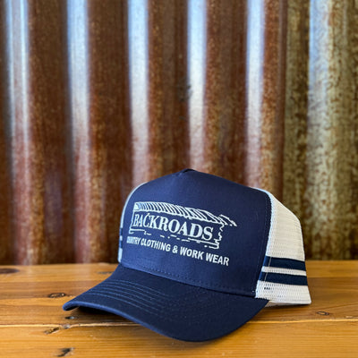 Backroads Cap - Navy White
