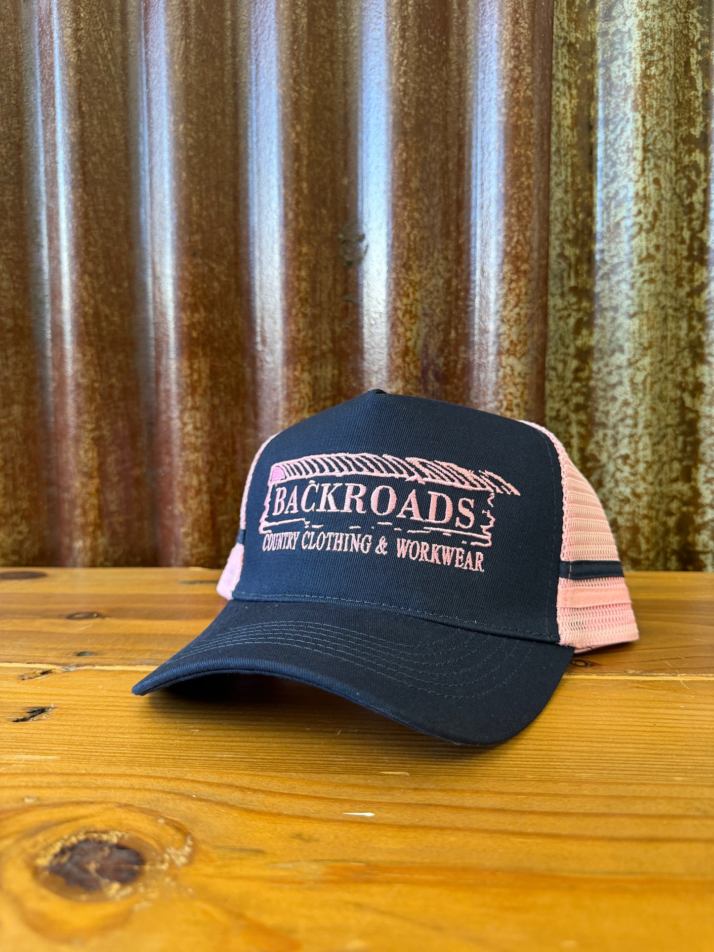 Backroads PONYTAIL Cap - Pink Navy