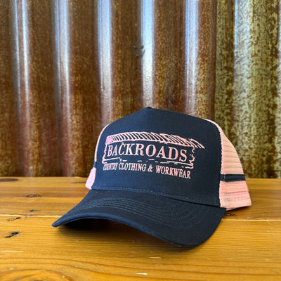 Backroads PONYTAIL Cap - Pink Navy