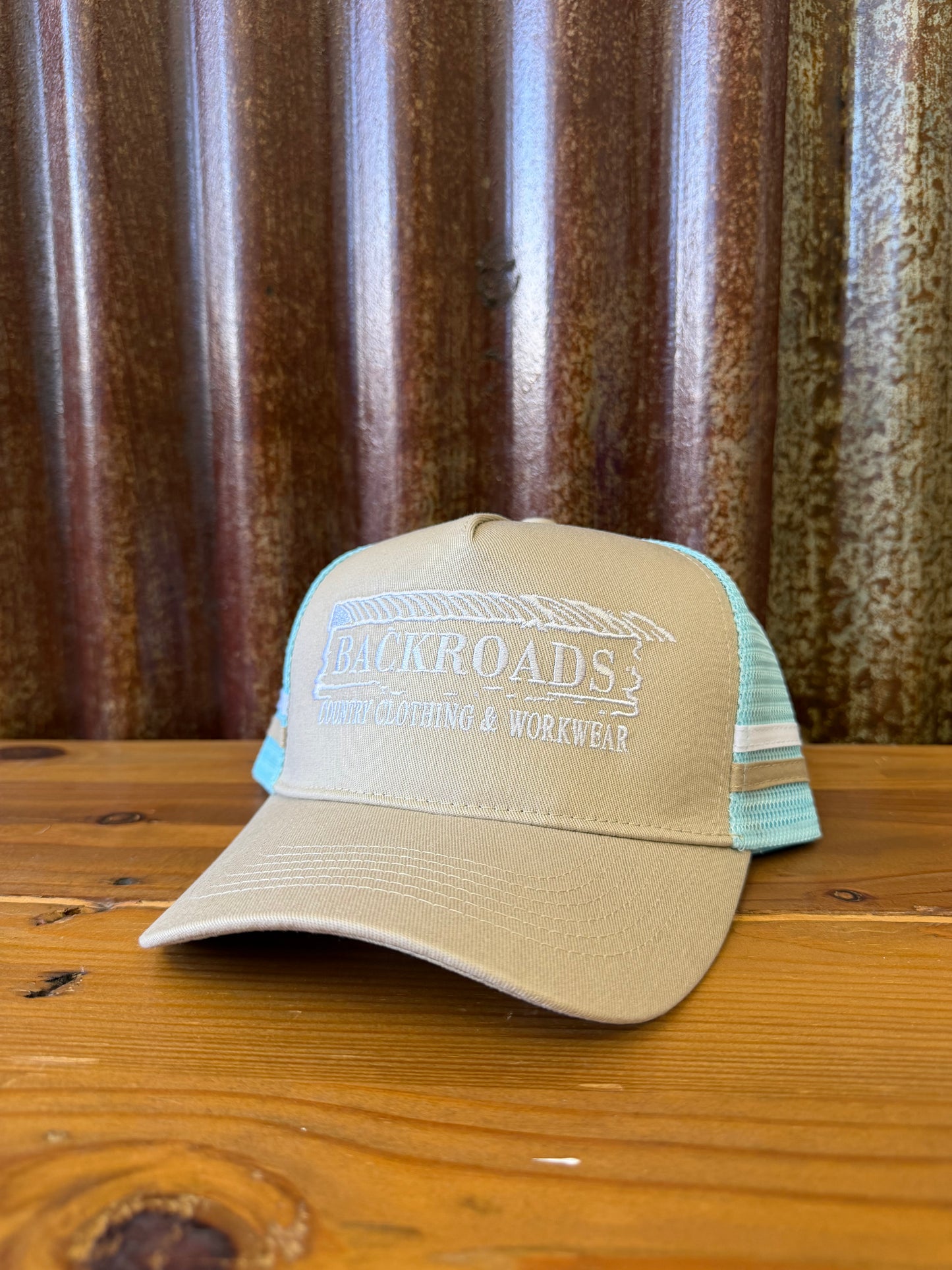 Backroads PONYTAIL Cap - Beige Blue