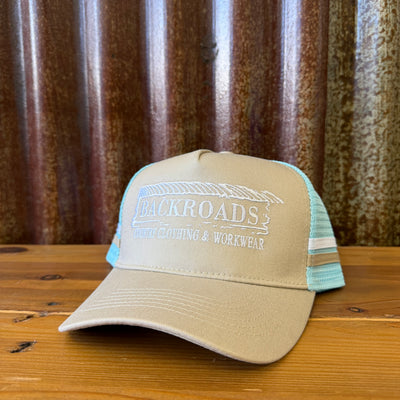 Backroads PONYTAIL Cap - Beige Blue