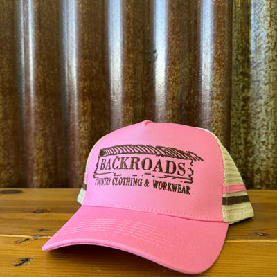 Backroads PONYTAIL Cap - Pink Cream Brown
