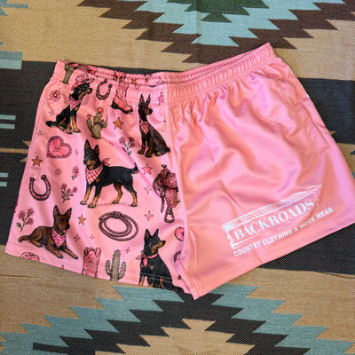 Backroads Kids Footy Shorts - Kelpies Western Pink