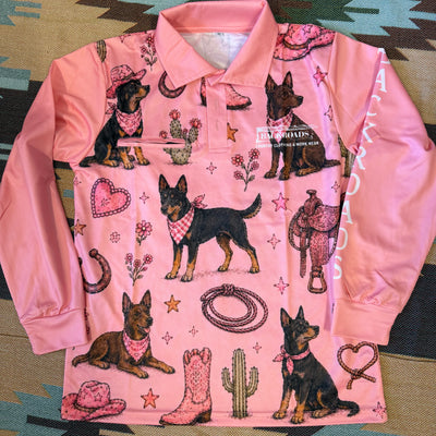 Backroads Fishing Shirt - New Western Kelpies Pink