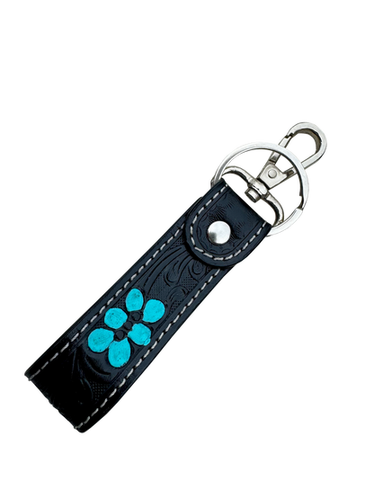 The Design Edge Tooling Leather and Cowhide Sleek Keyring