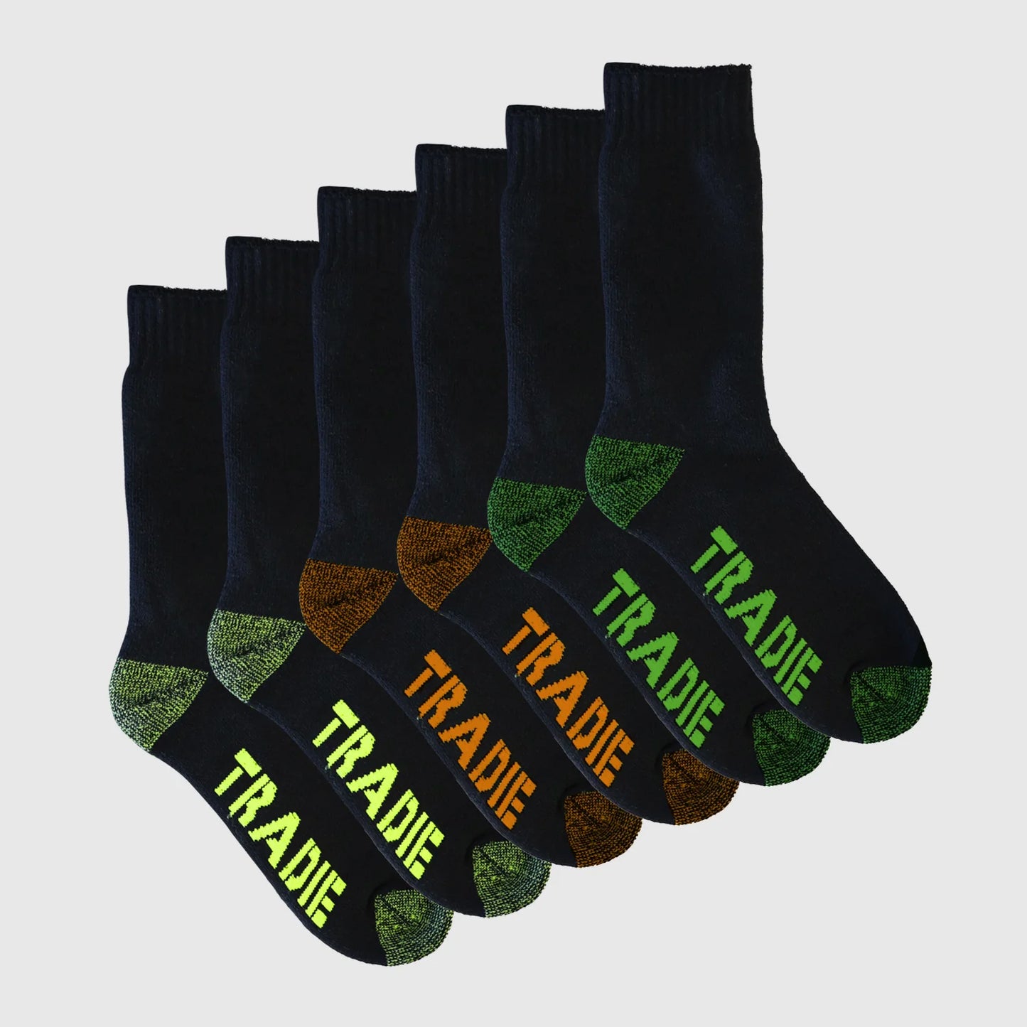 Tradie Men's Industrial Crew Cotton Work Sock 3 Pack